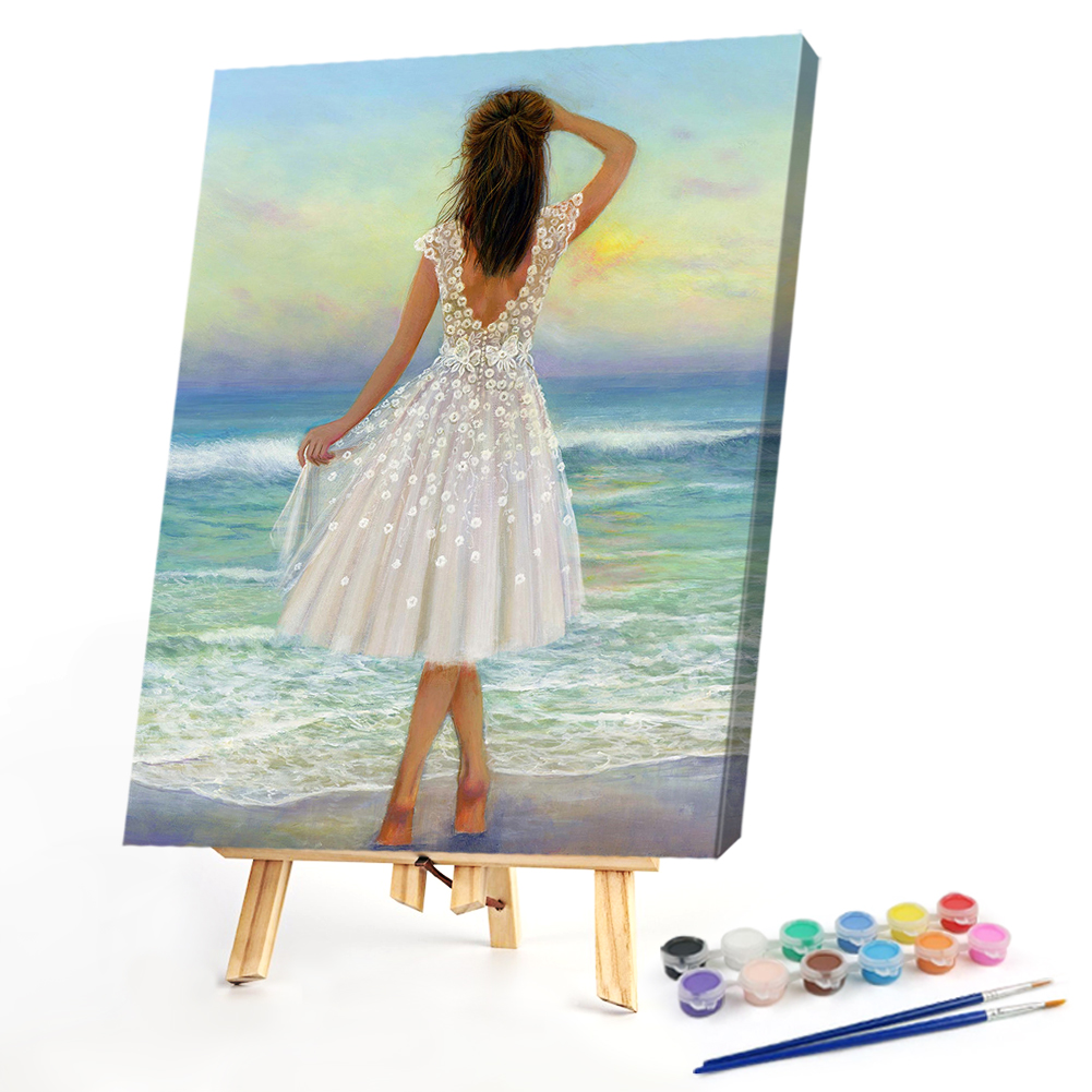 

40*50CM - Paint By Numbers - Beautiful Girl, 501 Original