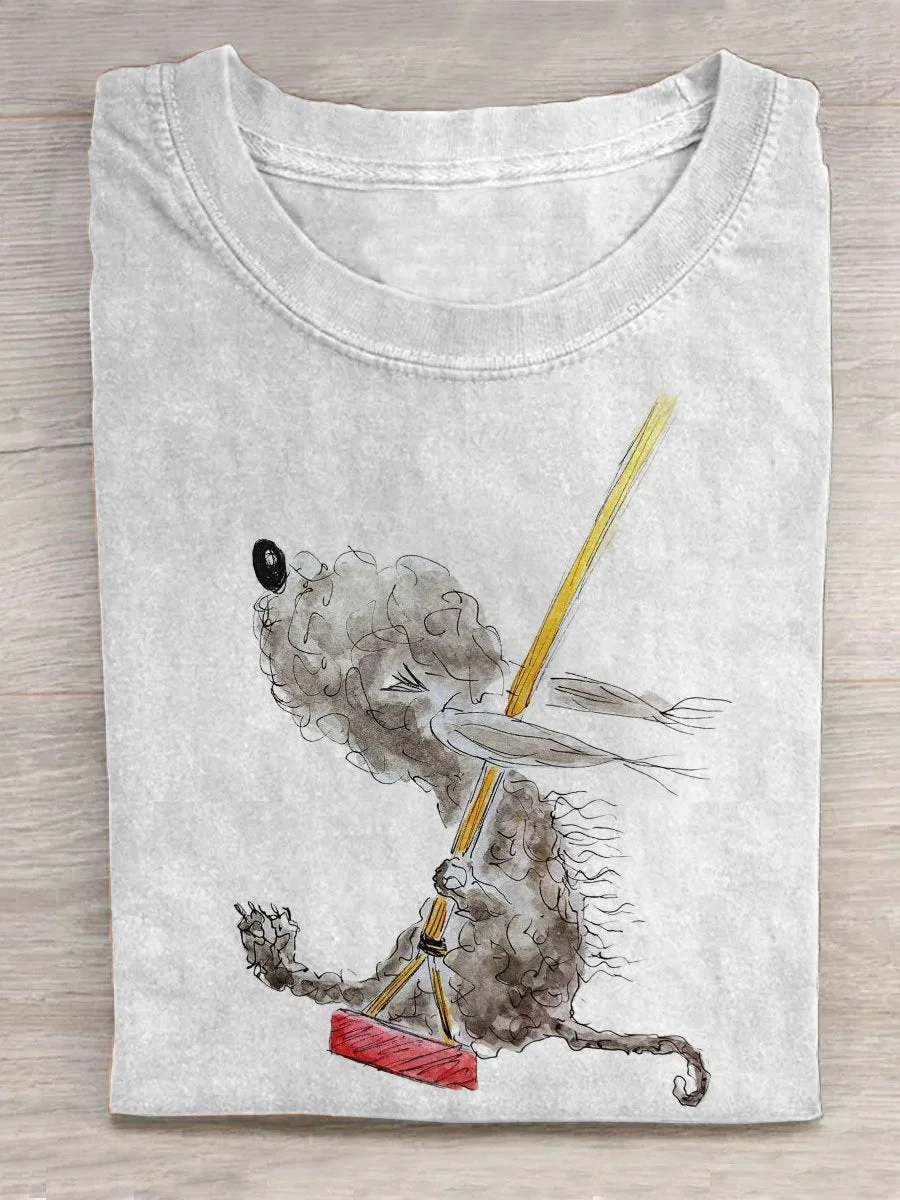 Puppy Prints Being Cleaned T-shirt