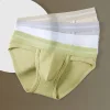 Men's Sexy Waffle Briefs with Scrotum Support Mercerated Waistband Comfortable Underwear for Men