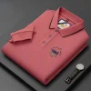 Men's Lapel Business Casual Embroidered Polo Shirt