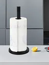 Stainless Steel Free Standing Paper Roll Holder for Kitchen Bathroom Countertop