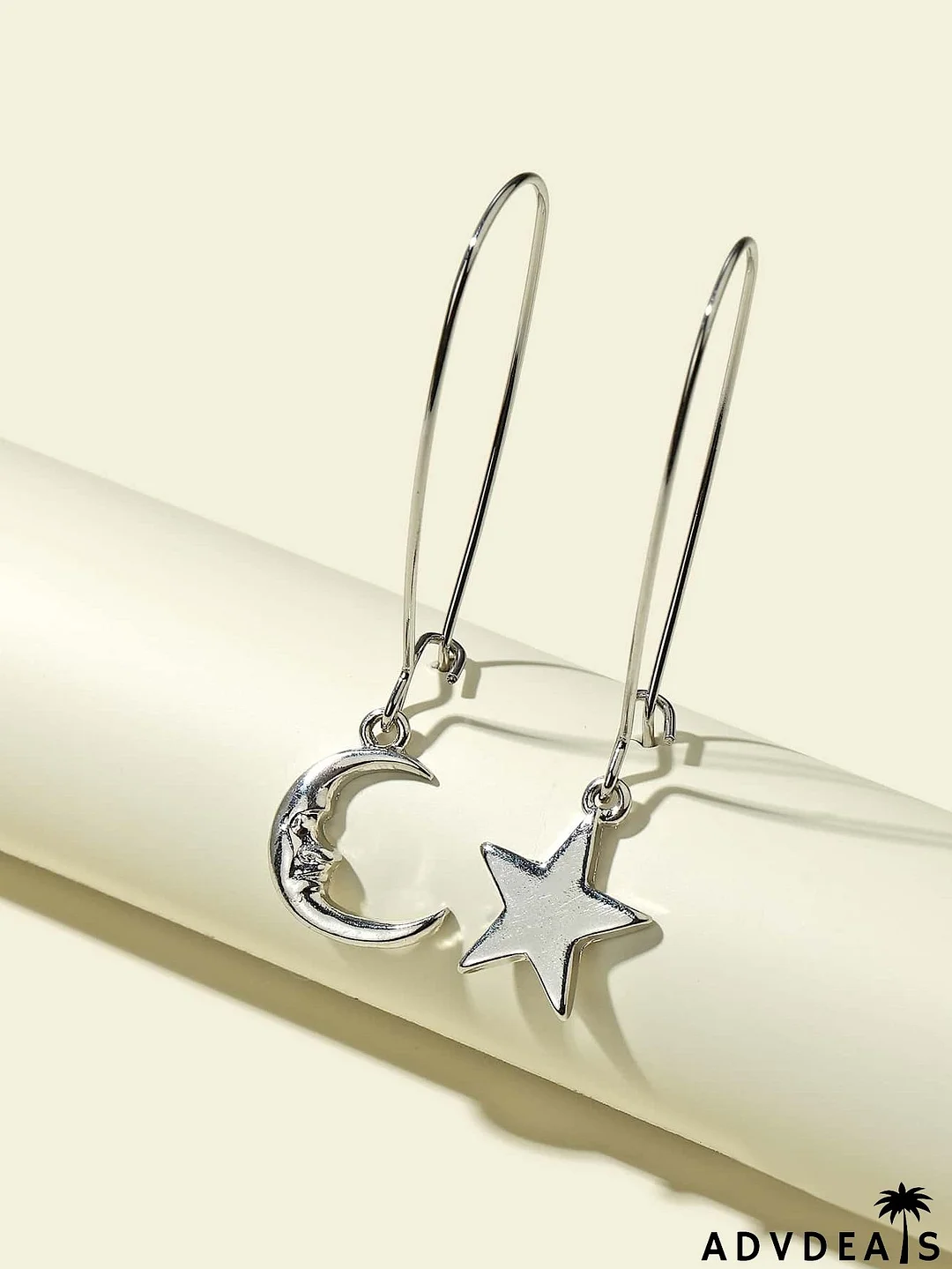 Star & Moon Charm Drop Earrings
