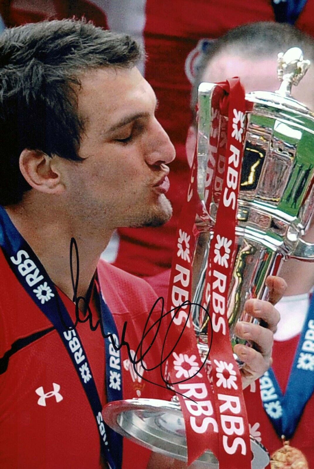 Sam WARBURTON Signed Autograph 12x8 Wales Welsh Rugby Legend Photo Poster painting AFTAL COA