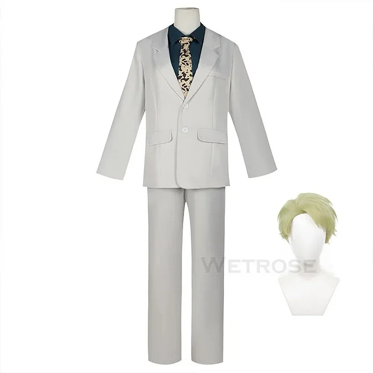 【Wetrose】In Stock Kento Nanami Cosplay Costume White Working Officer Suit Jujutsu Kaisen Wig Full Set 