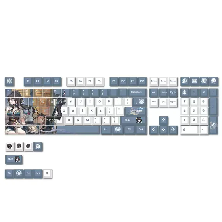 Honkai Star Rail Ruan Mei 108 PBT Keycaps