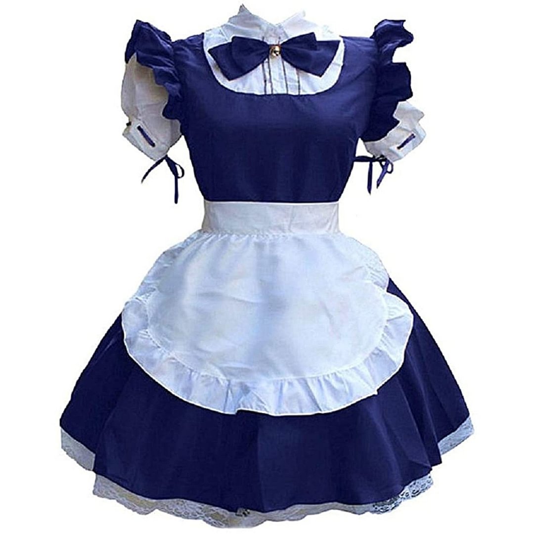 Sexy French Maid Costume Sweet Gothic Lolita Dress Anime Cosplay Sissy Maid Uniform Plus Size Halloween Costumes For Women 2021