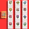 Bouquet Diamond Art Monthly Flip Tabletop Calendar January 2027 - December 2027 Small Desktop Calendar Planner for Living Room Bedroom Office Desk Gift Giving