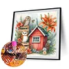 Diamond Painting-DIY Full Round Drill Owl House(40*40CM)