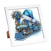 5D DIY Partial Special Shaped Drill Diamond Painting Train Home Art 19.2x19.2cm