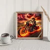 (50*50cm)Skeleton Cowboy Riding Motorcycle - Full Round Drill Diamond Painting