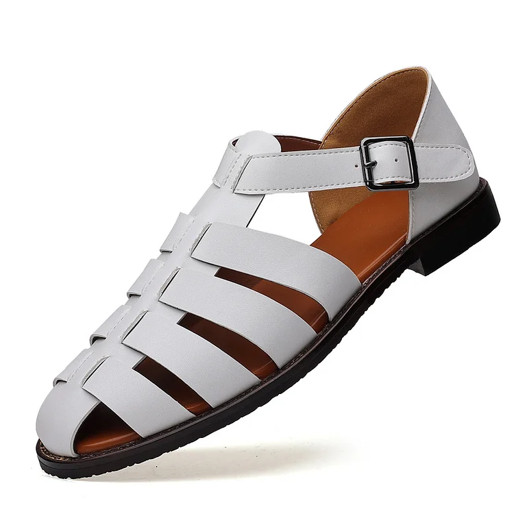 New Men's Fashionable Casual Breathable Fish Mouth Roman Sandals  Stunahome.com