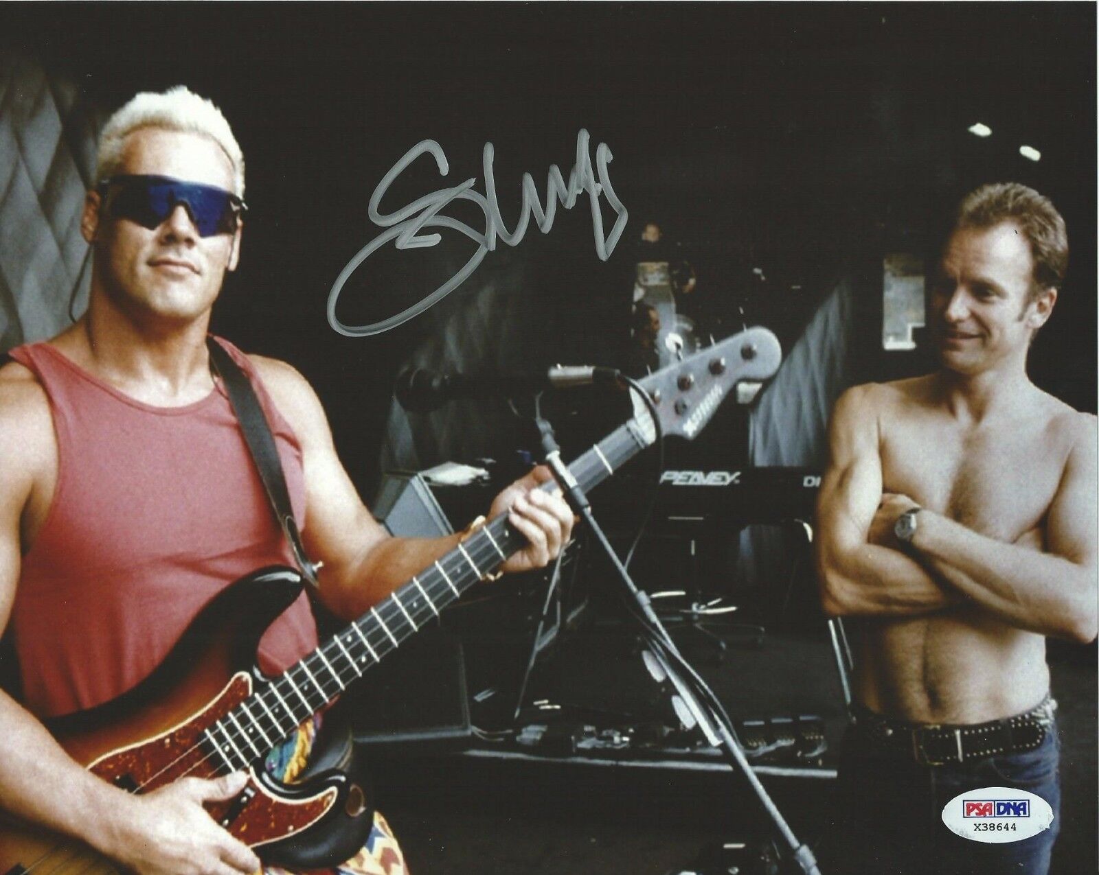 Sting Signed 8x10 Photo Poster painting PSA/DNA COA Picture Autograph WCW WWE w/ Guitar Police