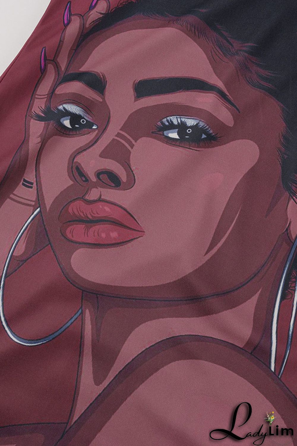 Orange Sexy Print Split Joint Slit O Neck Straight Dresses