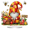 Gnome DIY 2D Flat Acrylic Diamond Painting Ornaments Kits Special Shaped Crystal Diamond Art Painting Tabletop Ornaments Single Sided Home Office Decor