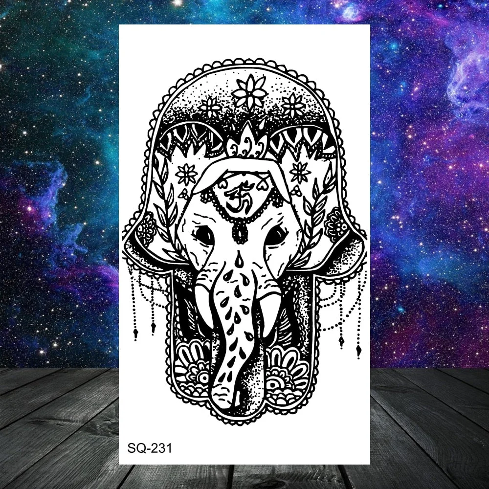 Realistic Tiger Lion Cross Temporary Tattoos For Women Adult Men Scorpion Wolf Dragon Fake Tattoo Neck Arm Hands Small Tatoos