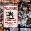 Drummer Parking - Panneaux en &eacute;tain m&eacute;tallique(20*30cm/30*40cm) - Musique