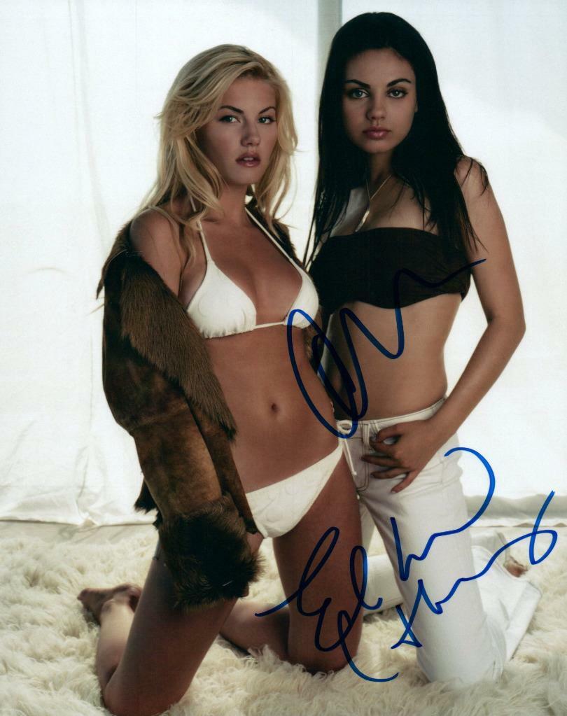 Mila Kunis Elisha Cuthbert signed 8x10 Picture autographed Photo Poster painting pic with COA