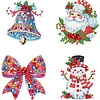 4pcs DIY Merry Christmas Diamond Painting Brooch