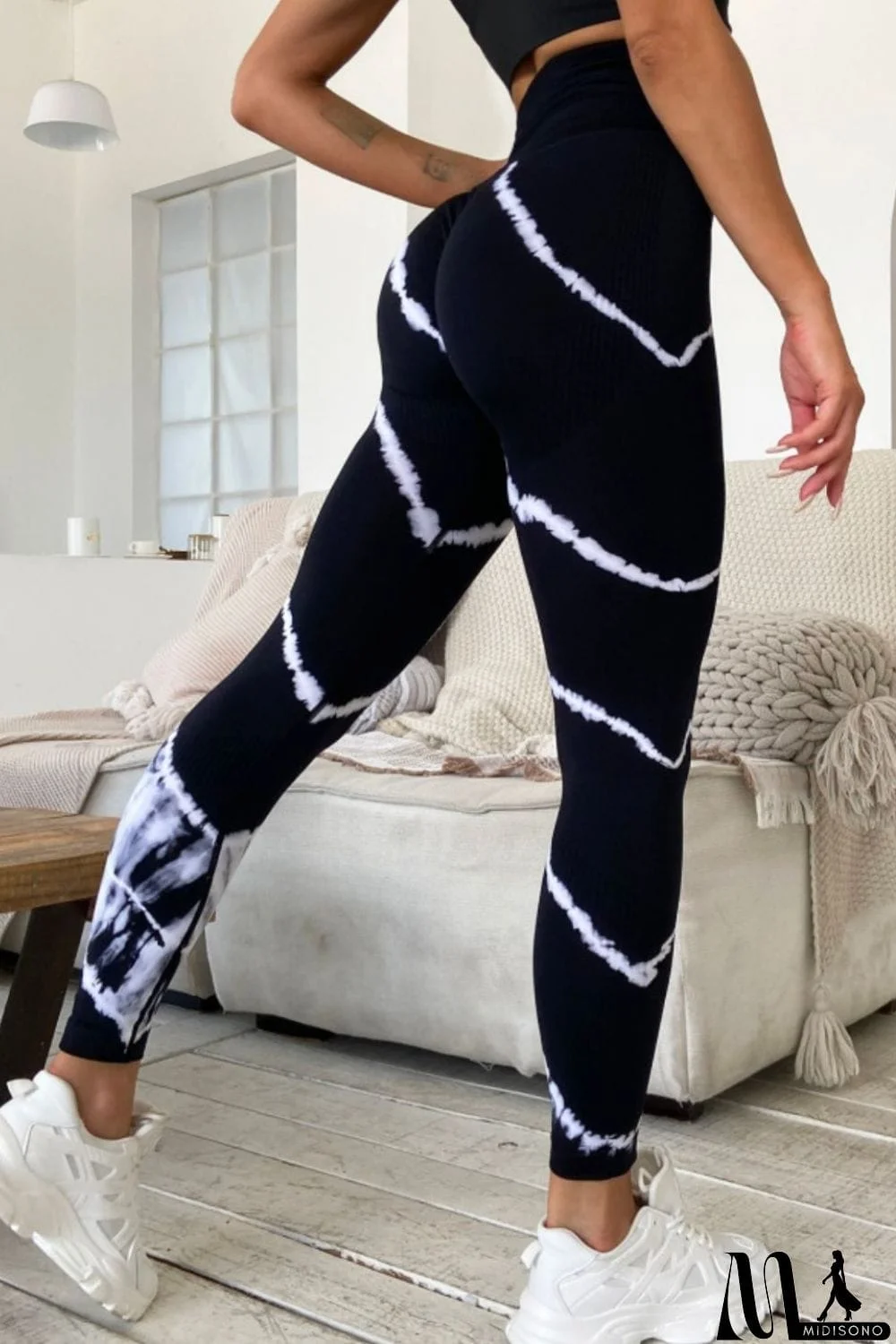 MidiSono - Slim Fit High Waist Long Active Pants