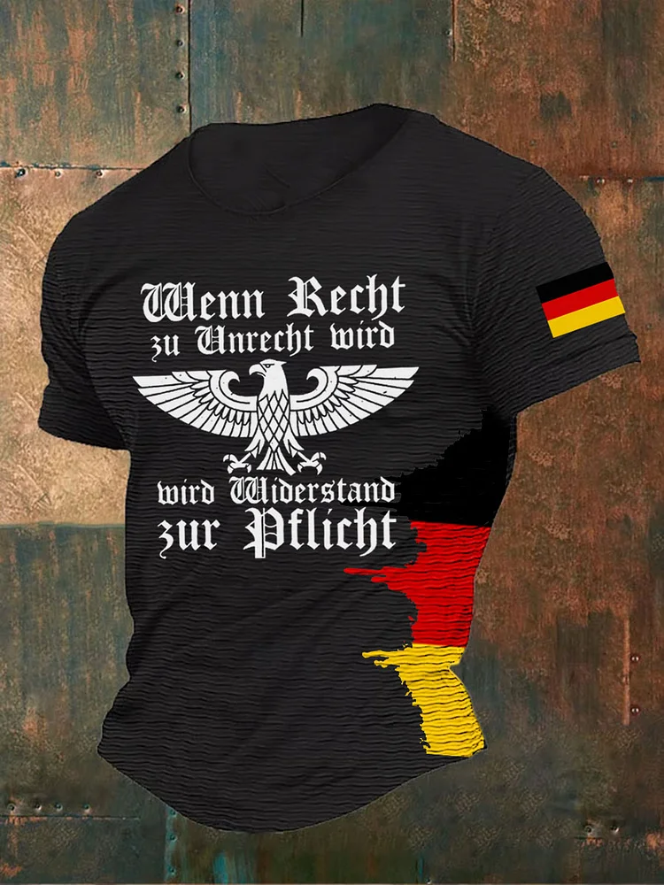M&auml;nner Wenn Recht zu Unrecht wird Print T-Shirt
