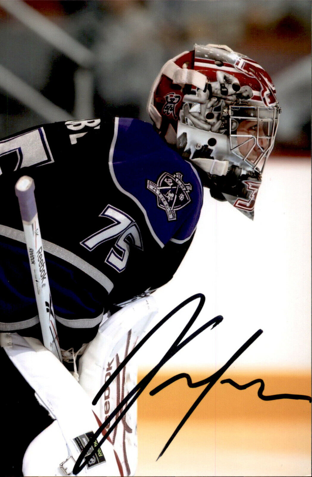 Jean-Francois Berube J-F SIGNED 4x6 Photo Poster painting LA KINGS / LAS VEGAS GOLDEN KNIGHTS #5