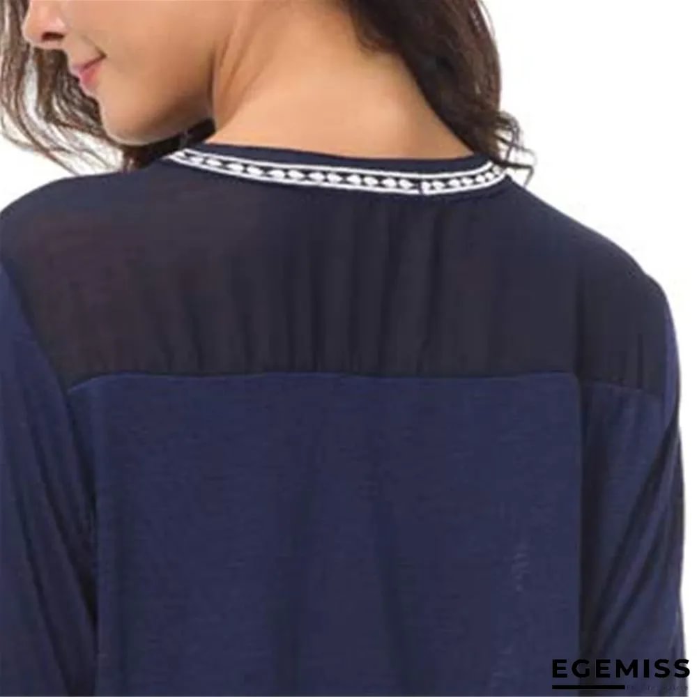 Elegant Women Vintage V-Neck Blouse Tops Tee T-Shirts Plus Size 5XL | EGEMISS
