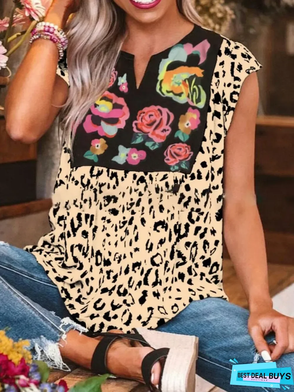 Leopard Print Shirt Short-Sleeved T-Shirt Women Summer