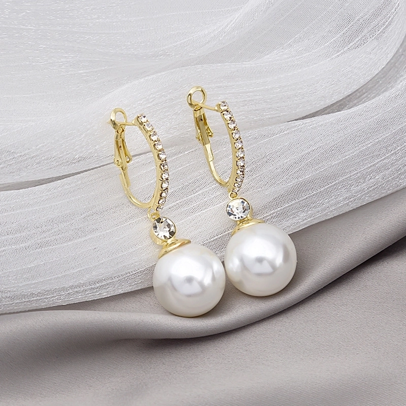 1 Pair Minimalist Classic Style Round Beaded Imitation Pearl Earrings Ear Studs
