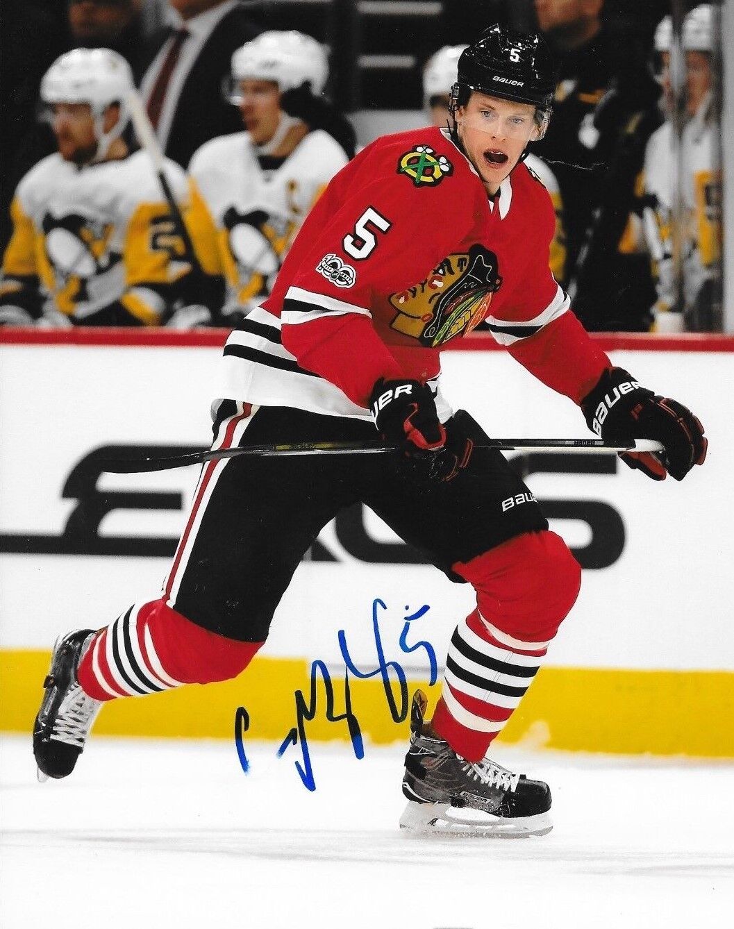 Connor Murphy signed Chicago Blackhawks 8x10 Photo Poster painting autographed Hawks 5