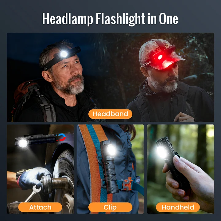 HS43 3200LM Headlamp 660nm Red Light USB-C | Sofirn