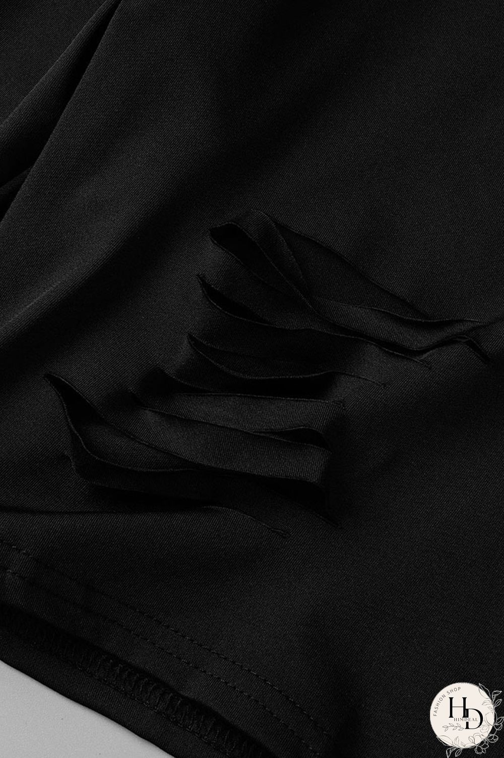 Black Sexy Solid Hollowed Out Split Joint O Neck Short Sleeve Two Pieces