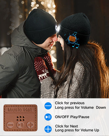 bluetooth beanie with light