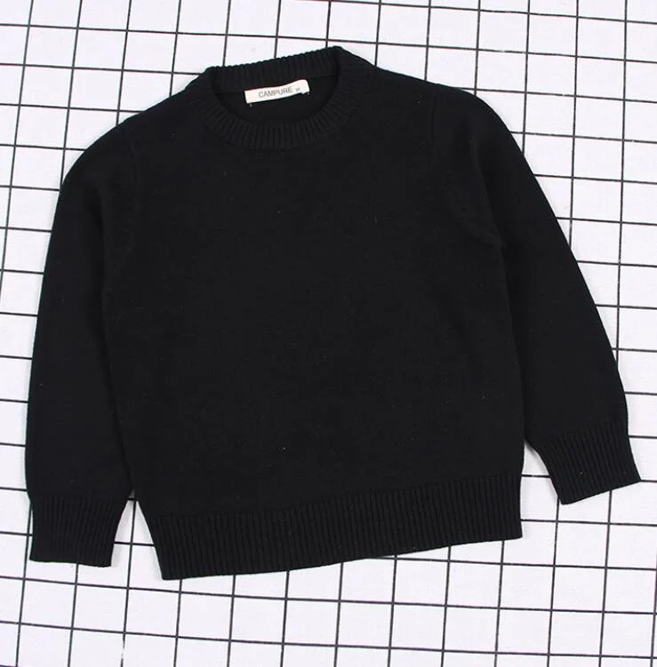 New 2021 Baby Boys Girls Sweater Kids Pullover Solid Color Cotton Knitwear Sweater Brand Cotton Long-Sleeve Children Knit Tops