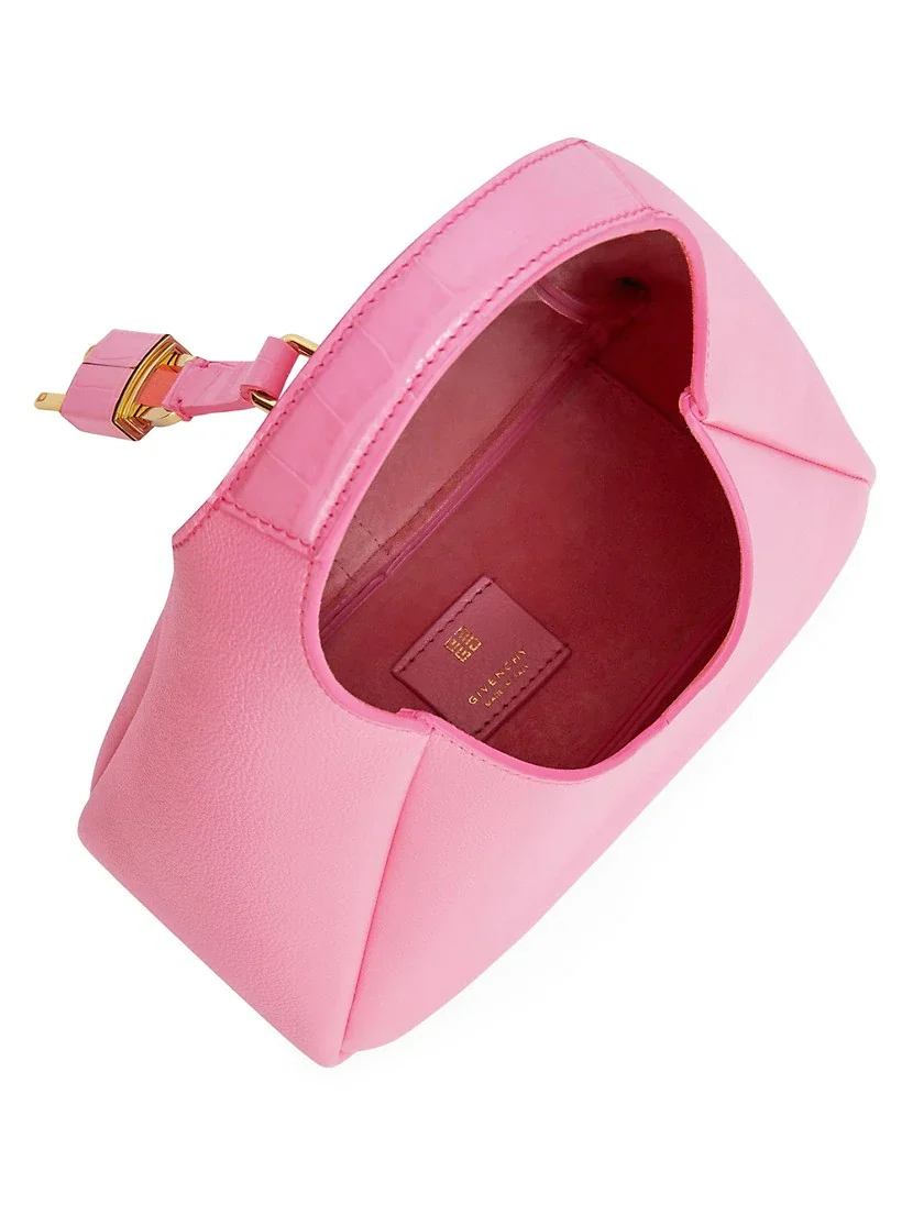 Givenchy Mini G-Hobo Bag In Smooth Leather Bright Pink