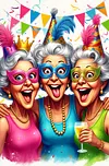 Luxury AB Velvet Diamond Painting Kit - Happy Sisters