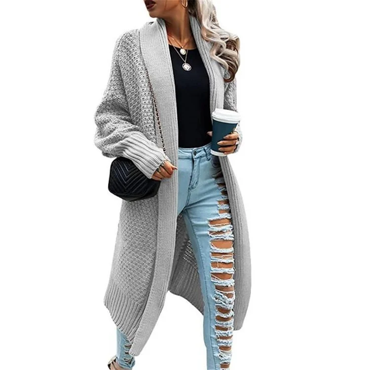 Mayoulove Chic bat type long loose outerwear-Mayoulove
