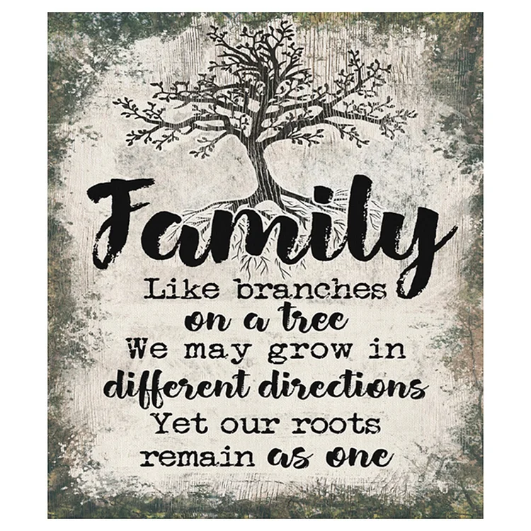 Family Letters 11CT Stamped Cross Stitch 46*52cm