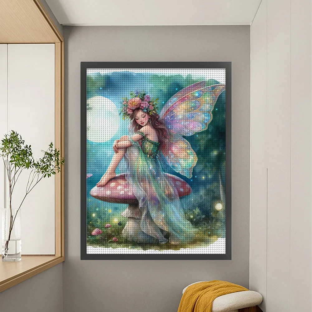 11CT Full Stamped Cross Stitch - Fairy Mushrooom(Canvas|50*65CM)