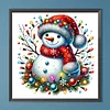 (40*40cm)Christmas Snowman - Full Round Drill Diamond Painting