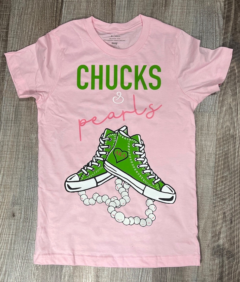 Alpha Kappa Alpha Chucks and Pearls Tshirt
