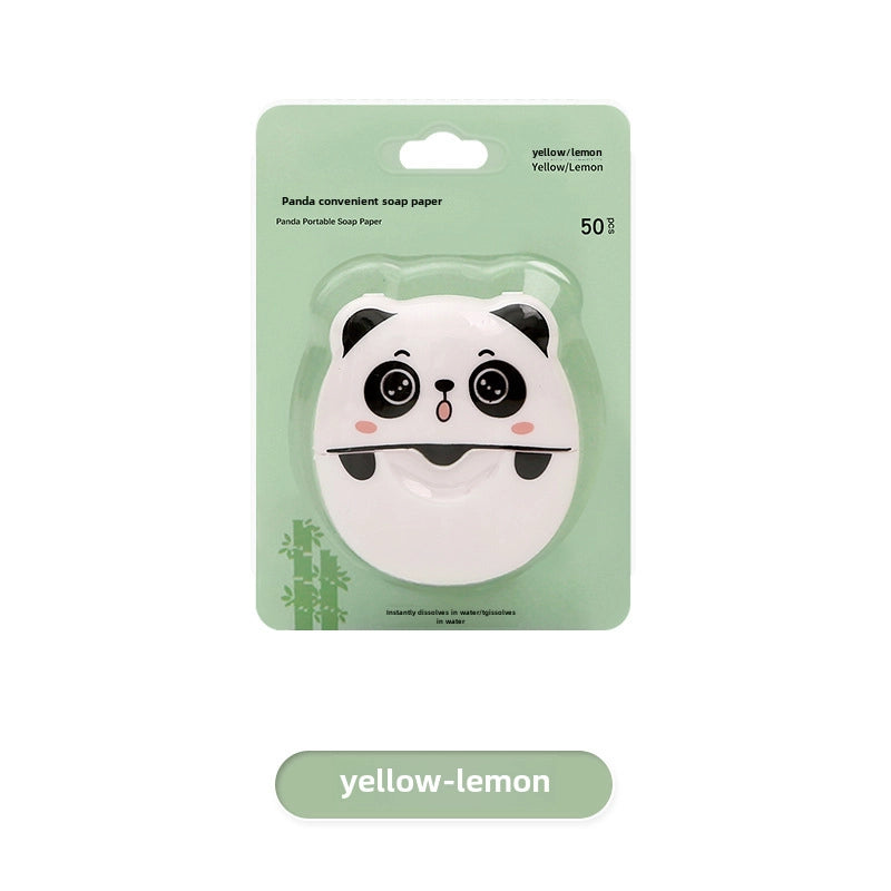 Panda Travel Portable Soap Paper Outdoor Disposable Soap Flap Hand Soap Flap Soap Flower Cleaning 50