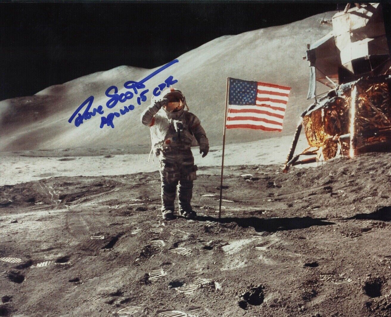 David Scott ( Apollo 15 ) SIGNED 8X10 Photo Poster painting AUTOGRAPH REPRINT