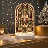 DIY Diamond Art LED Night Light &ndash; Light-Up Table Decor, Double-Sided Printed DIY Crystal Pearl Painting Decoration for Christmas & Holiday Gifts