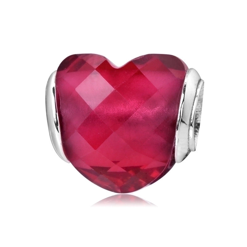 Minimalist Heart Shape Sterling Silver Inlay Zircon Jewelry Accessories