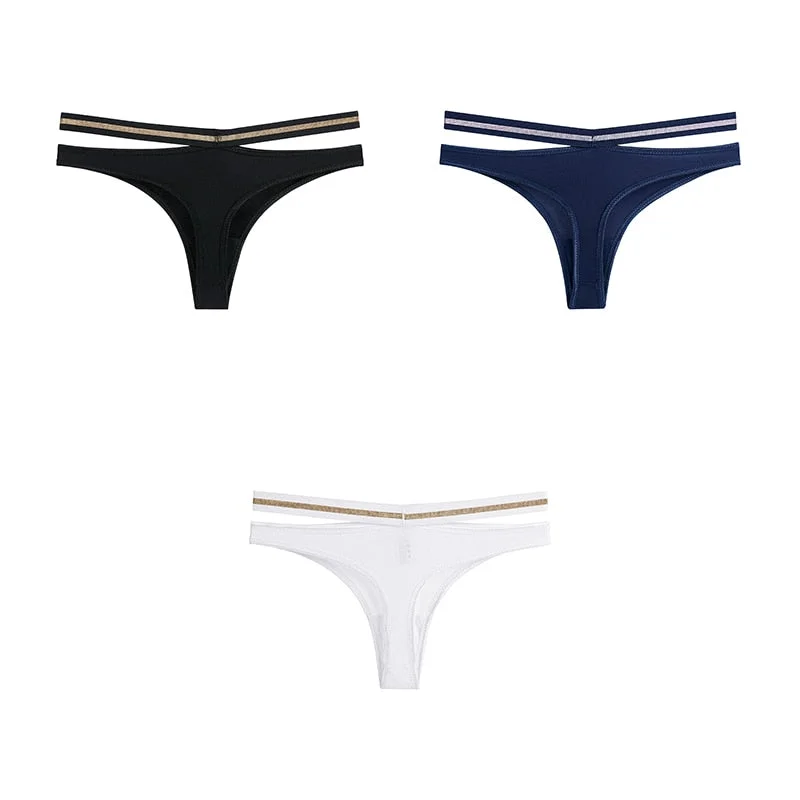 3pcs Seamless Underwear For Woman Sexy Thongs Women's Lingerie Bikini Sports Female Panties Ice Silk Woman Intimates BANNIROU