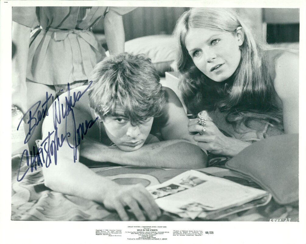 Christopher Jones (Wild in the Streets) signed 8x10 Photo Poster painting COA