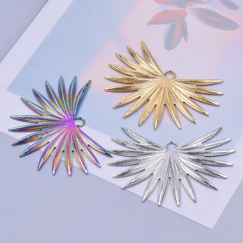 1 Piece 31x43mm Hole 3~3.9mm 304 Stainless Steel 18K Gold Plated Geometric Pendant