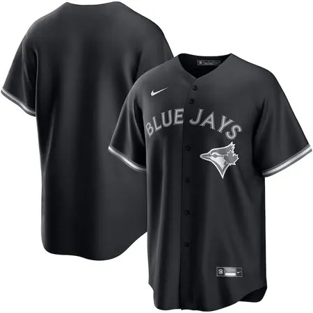 Men's Toronto Blue Jays  Black Lights Out Replica Jersey