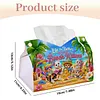 DIY Diamond Art Tissue Box Holder Cat PULeather Diamond Art Desktop Organizer Resin Rhinestone Storage Organizers Gem Art Home Office Decor Craft Gift for Women
