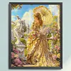 Girl Holding An Umbrella-11CT Stamped Cross Stitch 45*55cm/17.72*21.65in tapestrymarket
